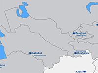 Map of Uzbekistan